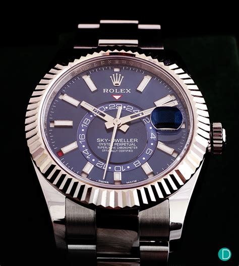 rolex oyster perpetual sky-dweller in rolesor|rolex sky dweller price used.